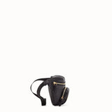 MEN'S FENDI BELT BAG Black Romano leather belt bag