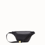 MEN'S FENDI BELT BAG Black Romano leather belt bag