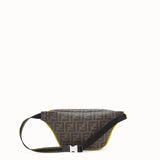 MEN'S FENDI BELT BAG Brown fabric belt bag