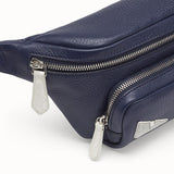 MEN'S FENDI BELT BAG Blue leather belt bag