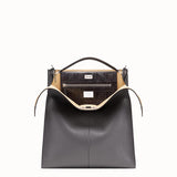 MEN'S FENDI PEEKABOO X-LITE FIT Gray leather bag