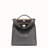 MEN'S FENDI PEEKABOO X-LITE FIT Gray leather bag