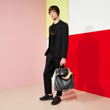 MEN'S FENDI PEEKABOO X-LITE FIT Gray leather bag