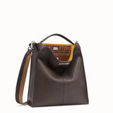 MEN'S FENDI PEEKABOO X-LITE FIT Brown leather bag
