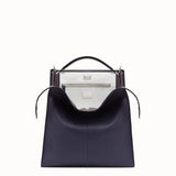 MEN'S FENDI PEEKABOO X-LITE FIT Blue Romano leather bag