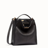 MEN'S FENDI PEEKABOO X-LITE FIT Black Romano leather bag