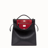 MEN'S FENDI PEEKABOO X-LITE FIT Black calfskin bag