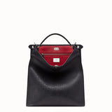 MEN'S FENDI PEEKABOO X-LITE FIT Black calfskin bag