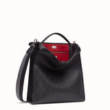 MEN'S FENDI PEEKABOO X-LITE FIT Black calfskin bag