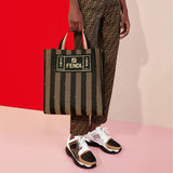 MEN'S FENDI TOTE Black canvas bag