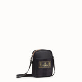 MEN'S FENDI SMALL MESSENGER Black canvas cross-body bag