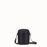 MEN'S FENDI SMALL MESSENGER Black canvas cross-body bag