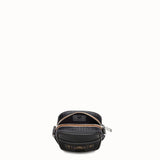 MEN'S FENDI SMALL MESSENGER Black canvas cross-body bag
