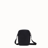 MEN'S FENDI SMALL MESSENGER Black leather cross-body bag