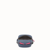 MEN'S FENDI SMALL MESSENGER Cross-body bag in gray Romano leather