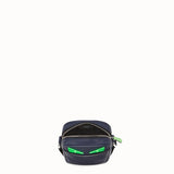MEN'S FENDI SMALL MESSENGER Cross-body in blue Romano leather