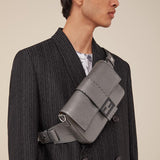 MEN'S FENDI BAGUETTE Gray leather bag