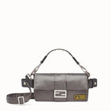 MEN'S FENDI BAGUETTE FENDI AND PORTER Silver-color nylon bag