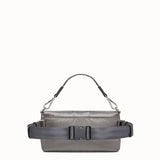 MEN'S FENDI BAGUETTE FENDI AND PORTER Silver-color nylon bag