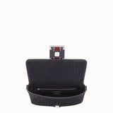 MEN'S FENDI BAGUETTE Black tech fabric bag
