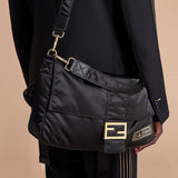 MEN'S FENDI BAGUETTE FENDI AND PORTER Black nylon bag