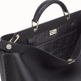 MEN'S FENDI PEEKABOO ICONIC ESSENTIAL Black leather bag