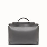 MEN'S FENDI PEEKABOO ICONIC ESSENTIAL Gray leather bag