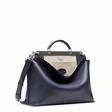 MEN'S FENDI PEEKABOO ICONIC ESSENTIAL Blue leather bag