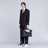 MEN'S FENDI PEEKABOO ICONIC ESSENTIAL Blue leather bag