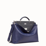 MEN'S FENDI PEEKABOO ICONIC ESSENTIAL Blue calfskin bag