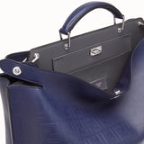 MEN'S FENDI PEEKABOO ICONIC ESSENTIAL Blue calfskin bag