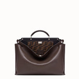 MEN'S FENDI PEEKABOO ICONIC ESSENTIAL Brown calfskin bag