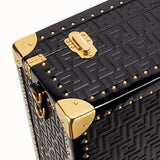 MEN'S FENDI LARGE TRAVEL BAG Black leather suitcase