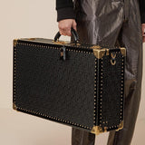 MEN'S FENDI LARGE TRAVEL BAG Black leather suitcase
