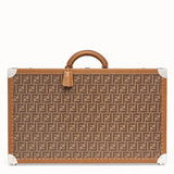 MEN'S FENDI LARGE TRAVEL BAG Brown fabric suitcase