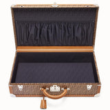 MEN'S FENDI LARGE TRAVEL BAG Brown fabric suitcase