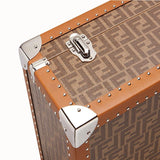 MEN'S FENDI LARGE TRAVEL BAG Brown fabric suitcase