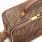 MEN'S FENDI SMALL TRAVEL BAG Large brown fabric bag