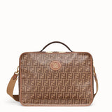 MEN'S FENDI TRAVEL BAG MEDIUM Large brown fabric bag