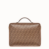 MEN'S FENDI TRAVEL BAG MEDIUM Large brown fabric bag