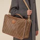 MEN'S FENDI TRAVEL BAG MEDIUM Large brown fabric bag