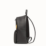 MEN'S FENDI BACKPACK In black Roman leather with inlay