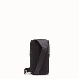 MEN'S FENDI BELT BAG One-shoulder backpack in black leather and nylon