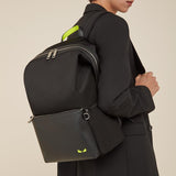MEN'S FENDI BACKPACK Black leather and nylon backpack
