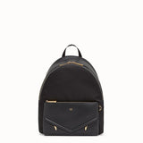 MEN'S FENDI BACKPACK Nylon and black leather backpack