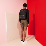 MEN'S FENDI BACKPACK Nylon and black leather backpack