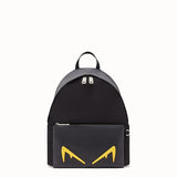 MEN'S FENDI BACKPACK Black leather and nylon backpack