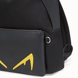 MEN'S FENDI BACKPACK Black leather and nylon backpack