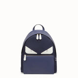 MEN'S FENDI BACKPACK Blue nylon and leather backpack