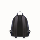 MEN'S FENDI BACKPACK Blue nylon and leather backpack